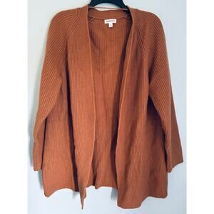 Nordstrom Wool Knit Cardigan Brown Large